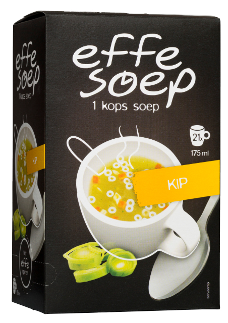 Kip 21 sachets Effe Soep.