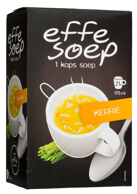 Kerrie 21 sachets Effe Soep.